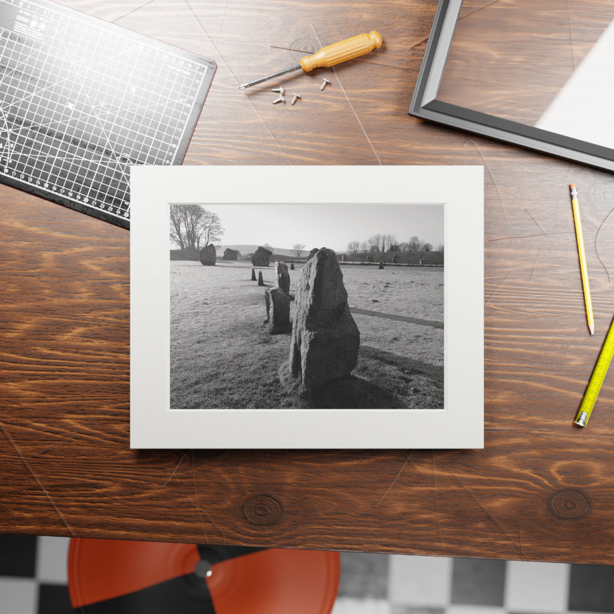 Southern Inner Ring - Avebury | Fine Art Print with Passepartout Paper Frame