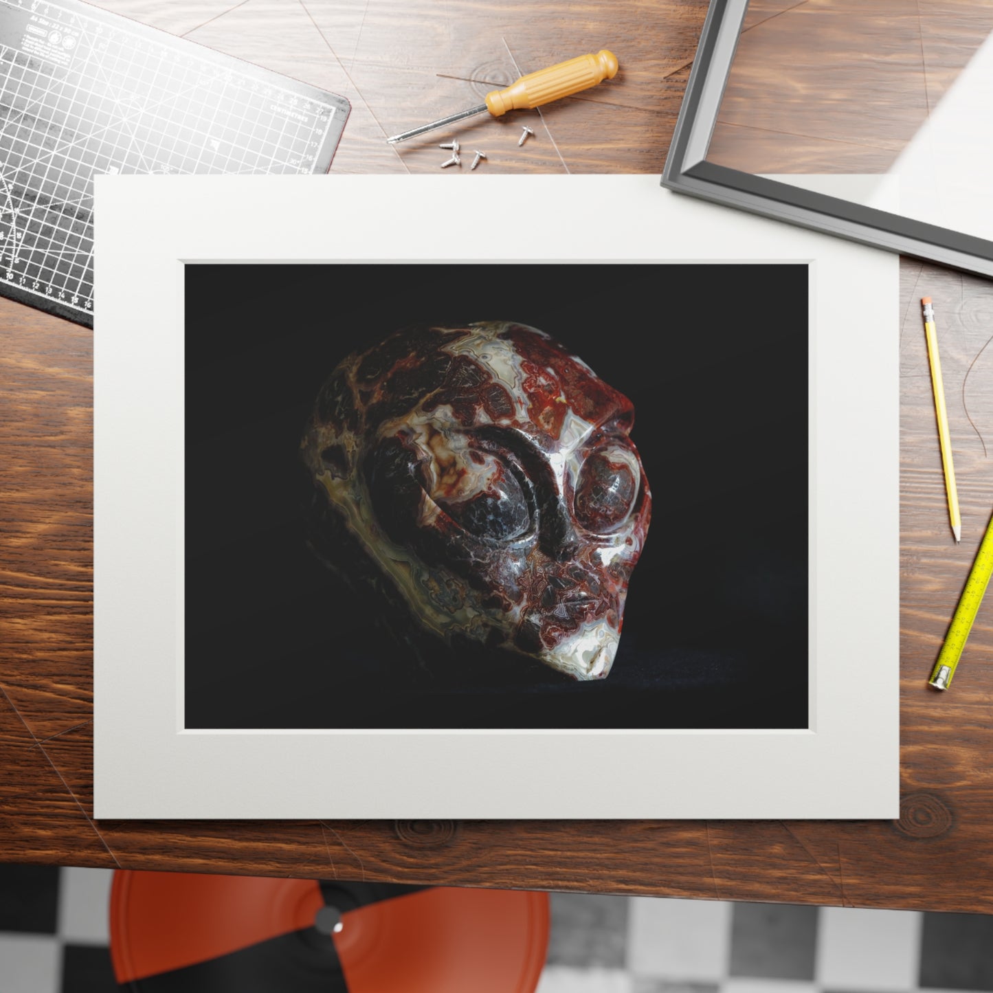 Crazy Lace Being - Fine Art Print and Passepartout Paper Frame