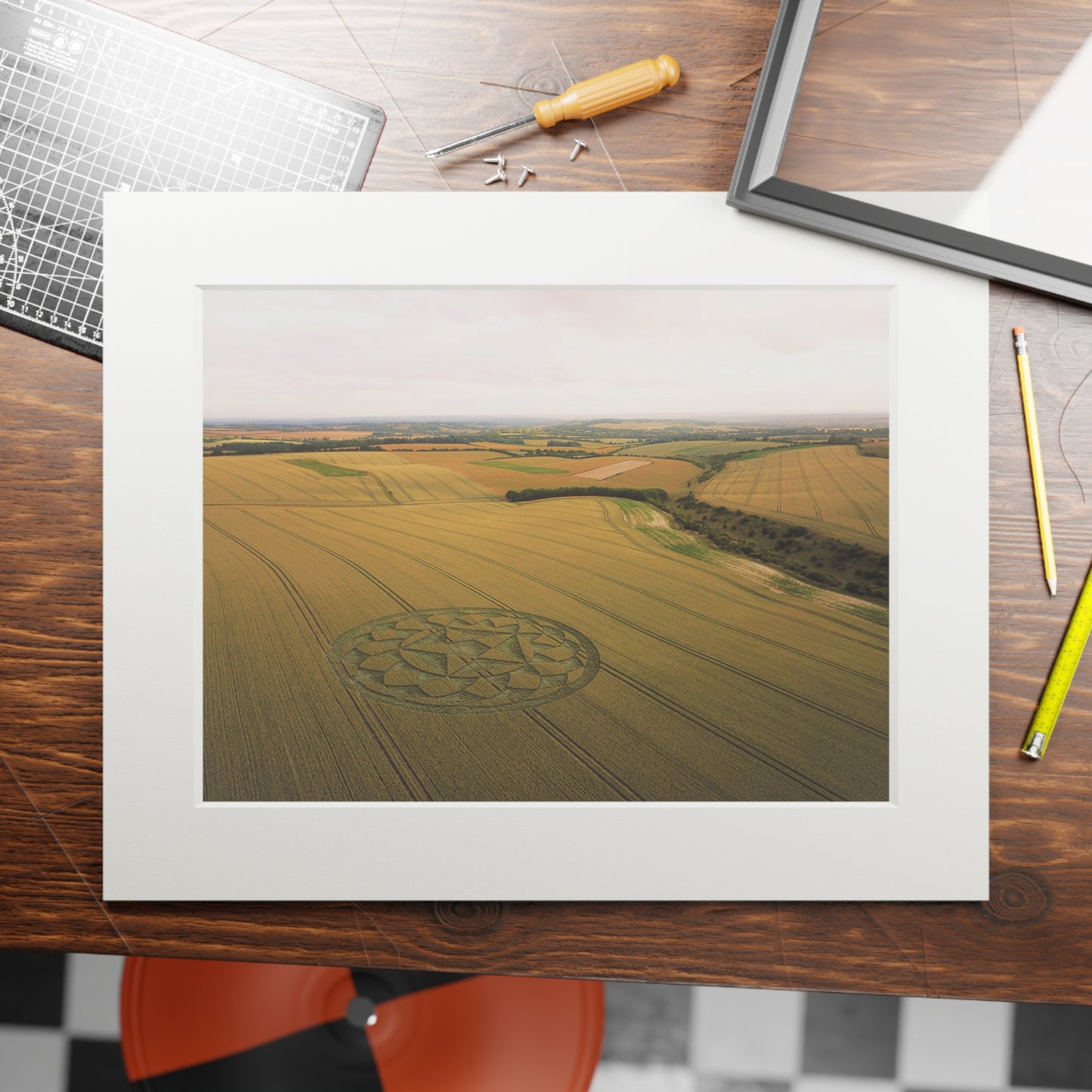 Cheesefoot Head, near Winchester, Hampshire – 2020 | Fine Art Print with Passepartout Paper Frame