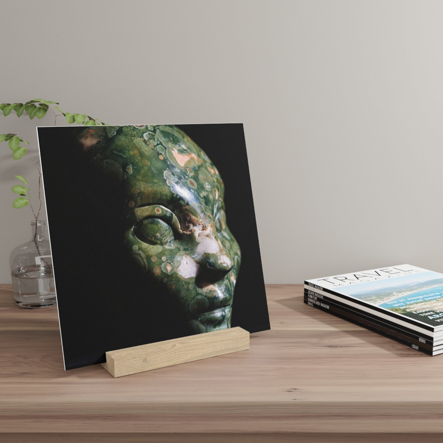 Rainforest Jasper Star Faery - Print with Wooden Stand