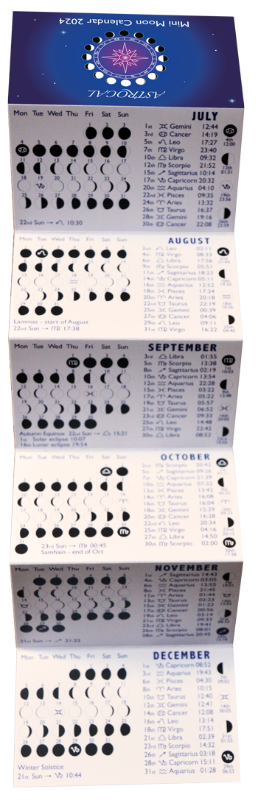 Mini Moon Calendar 2024