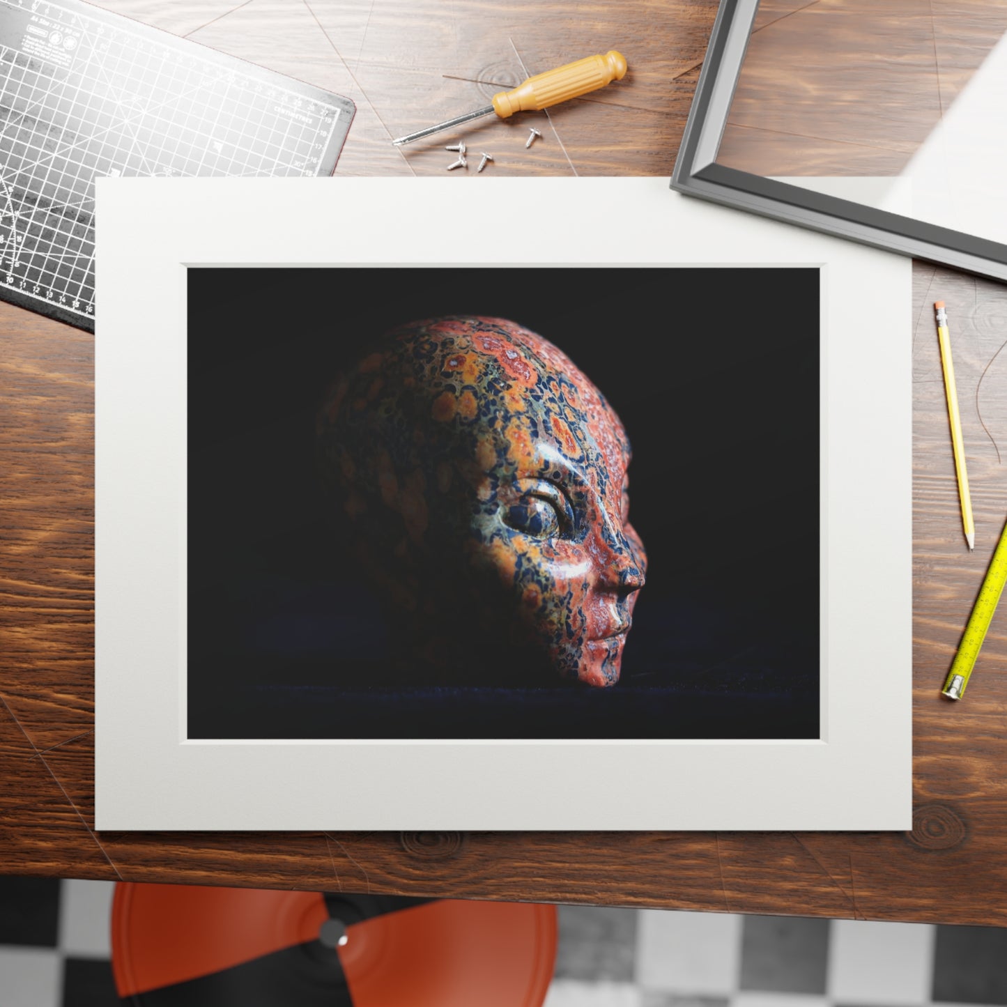 Leopard Jasper Star Faery - Fine Art Print and Passepartout Paper Frame