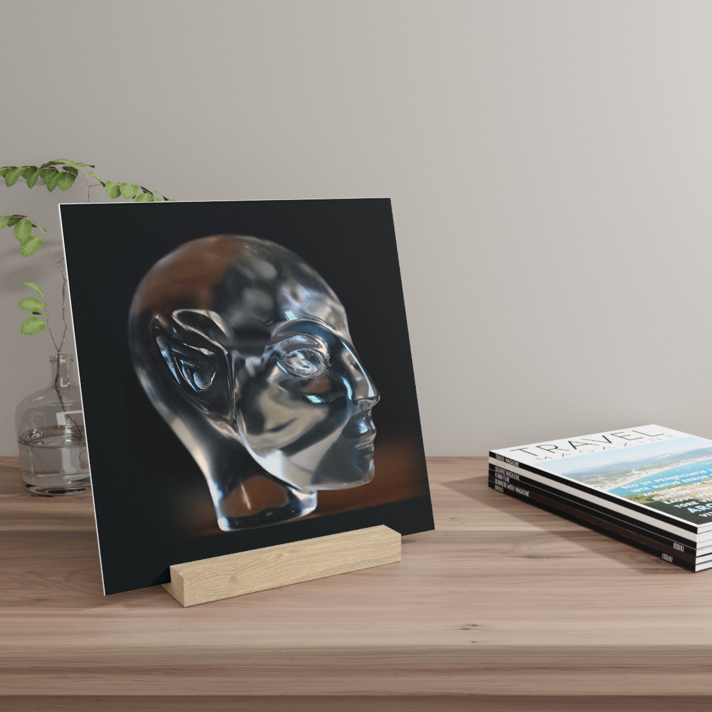 9k Glass Star Faery - Print with Wooden Stand