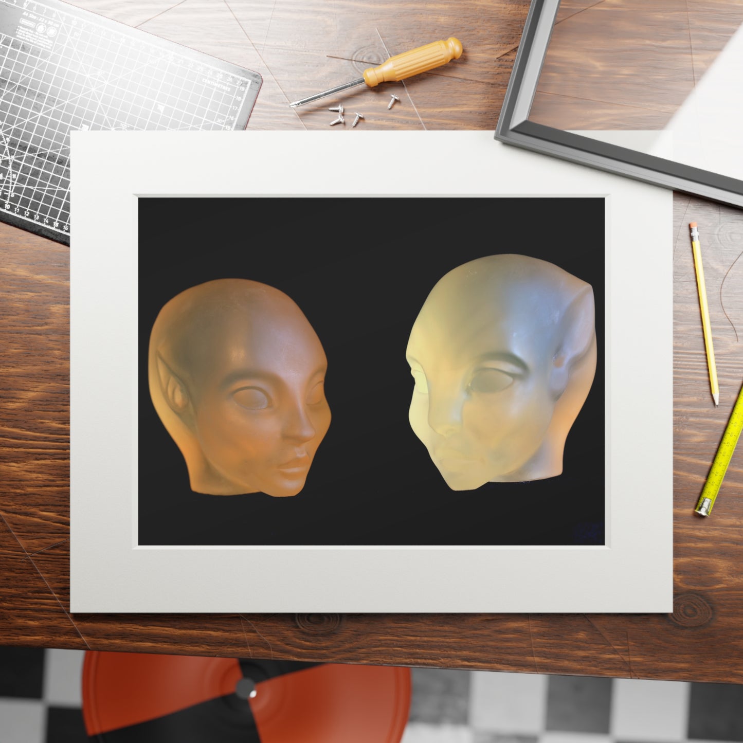 Resin Star Faery and Elfin - Fine Art Print and Passepartout Paper Frame