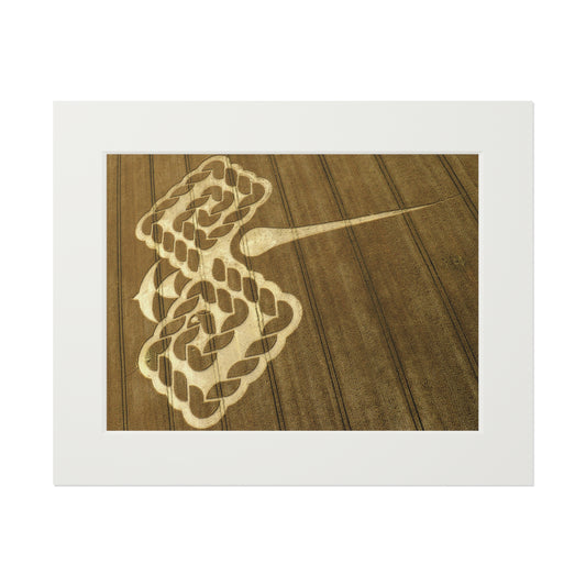 Beckhampton Crop Circle - 2009 | Fine Art Print with Passepartout Paper Frame