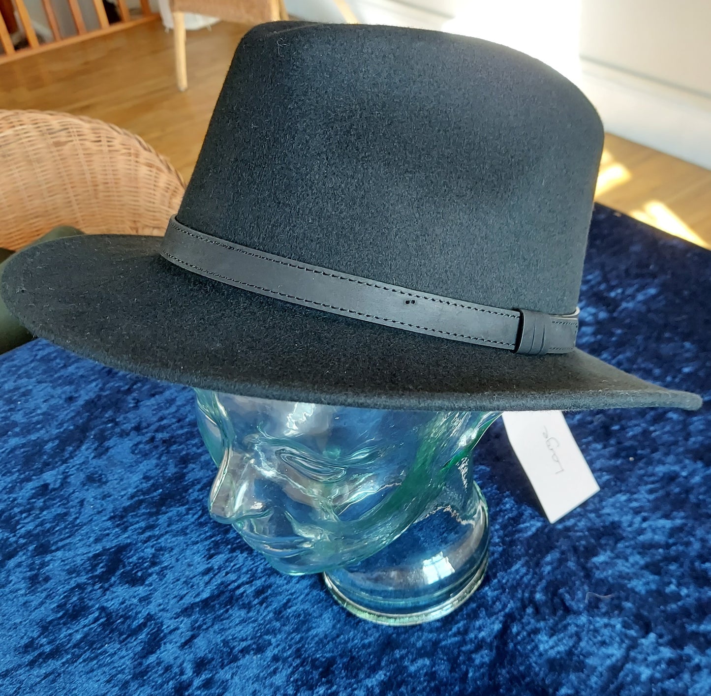 Crushable Wool Fedora Hat - Black