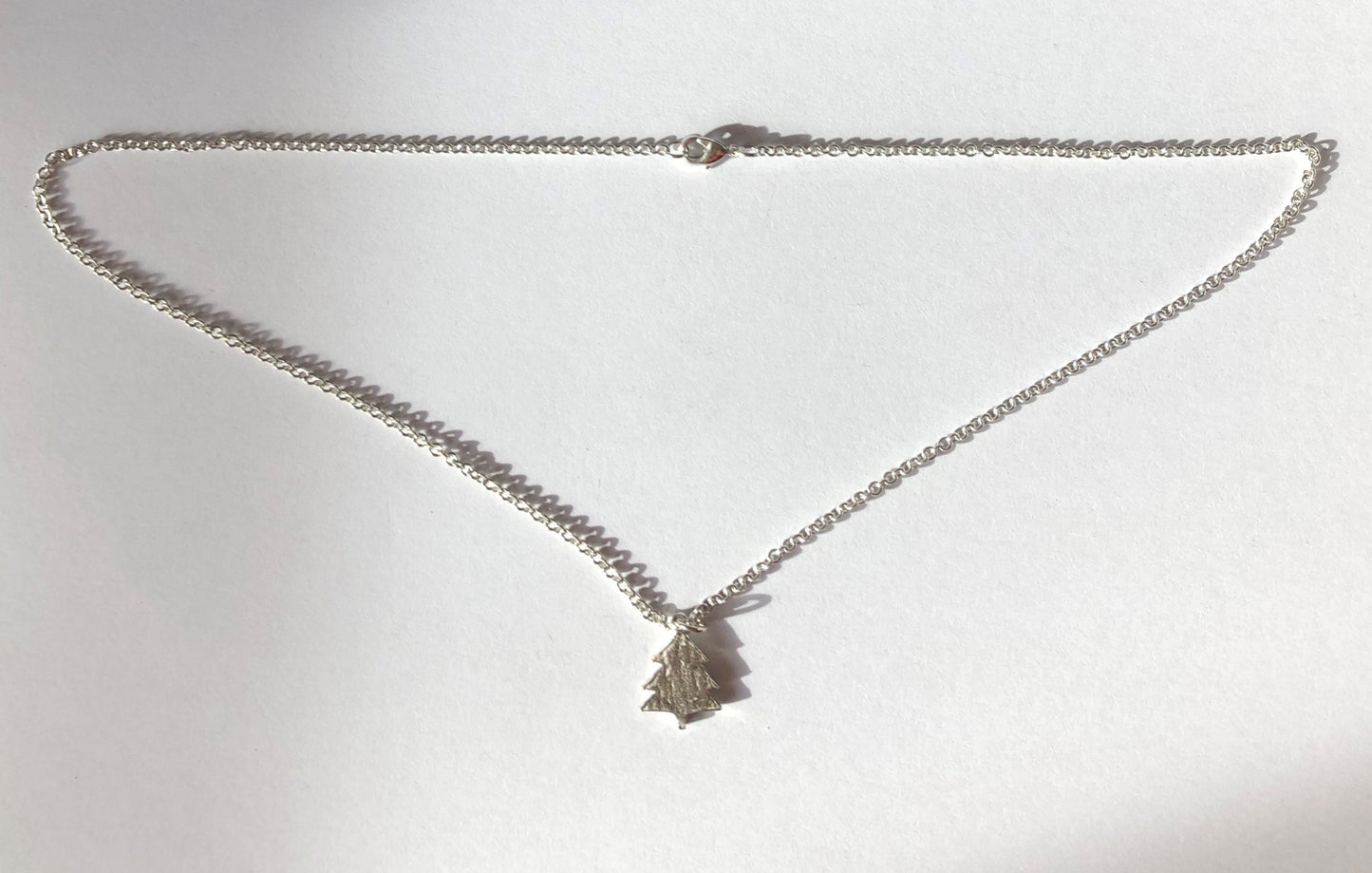 Pewter Christmas Tree Necklace