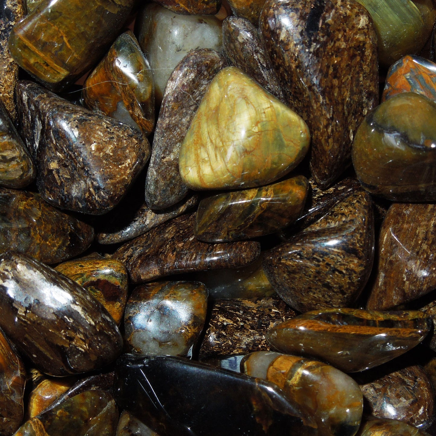 Gold Pietersite tumble stone