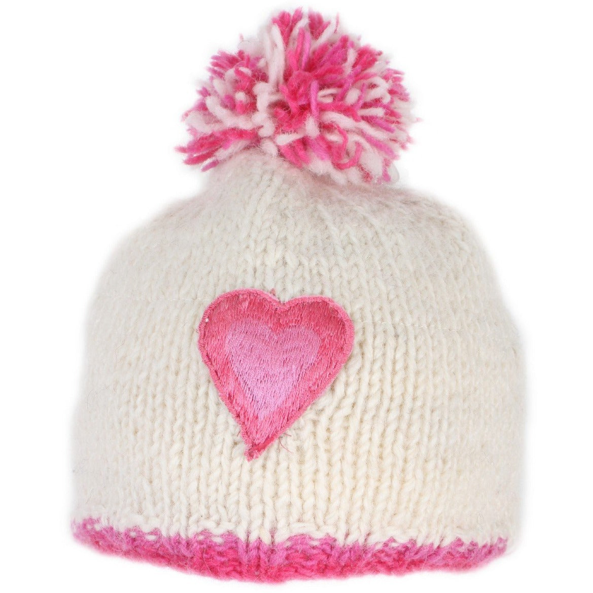 Kids Heart Bobble Beanie