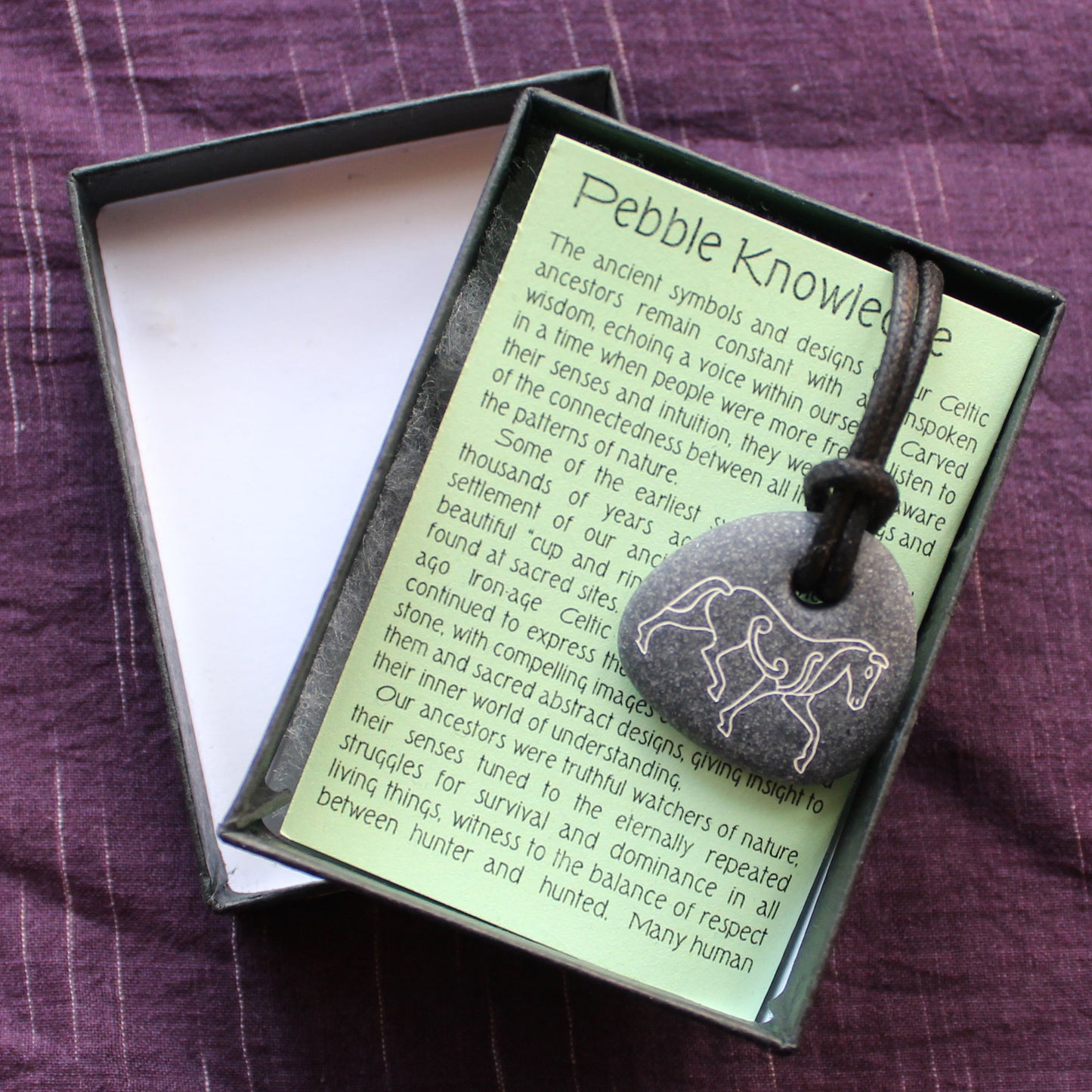 Pictish Pebble Pendant - Horse (C11)