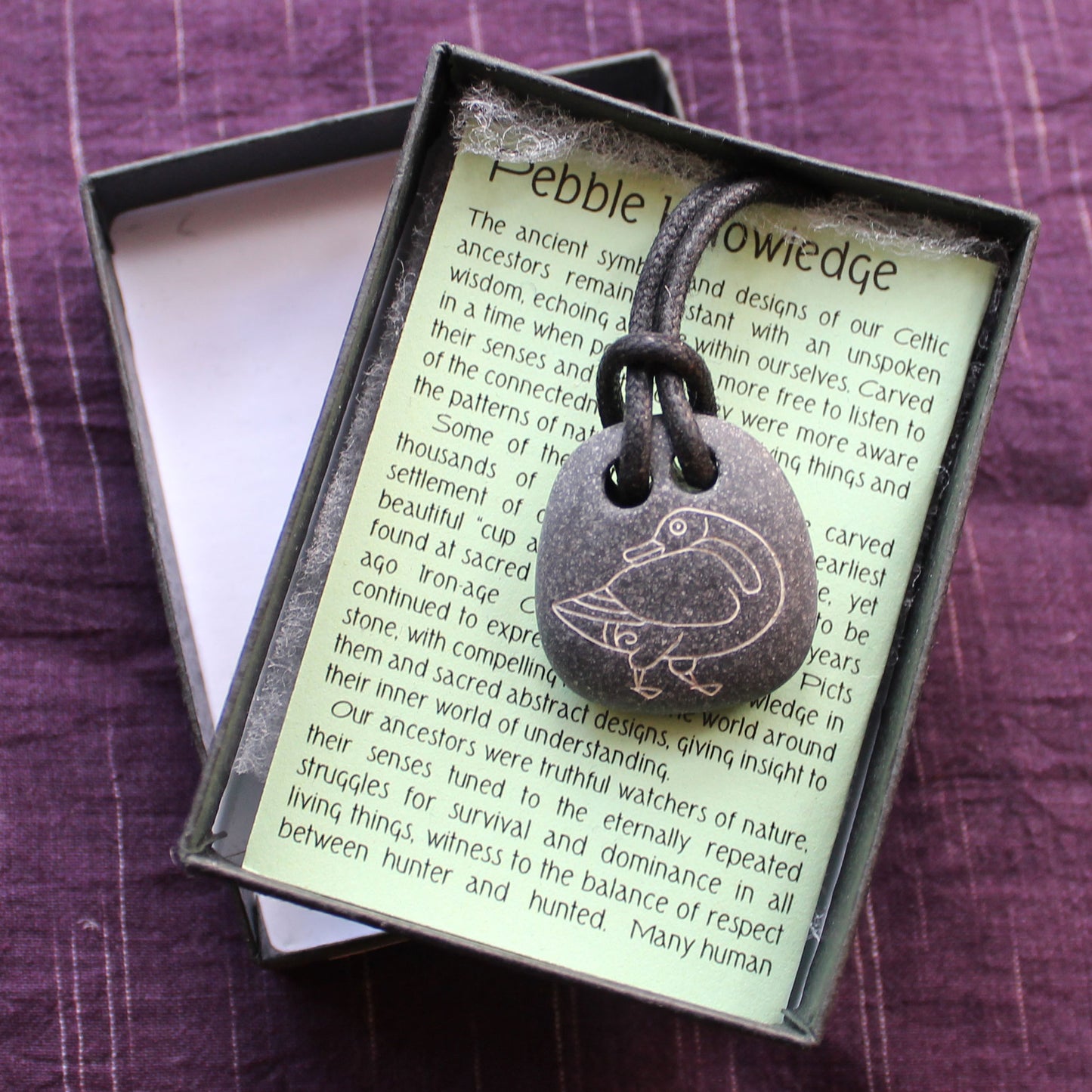 Pictish Pebble Pendant - Goose (C8)