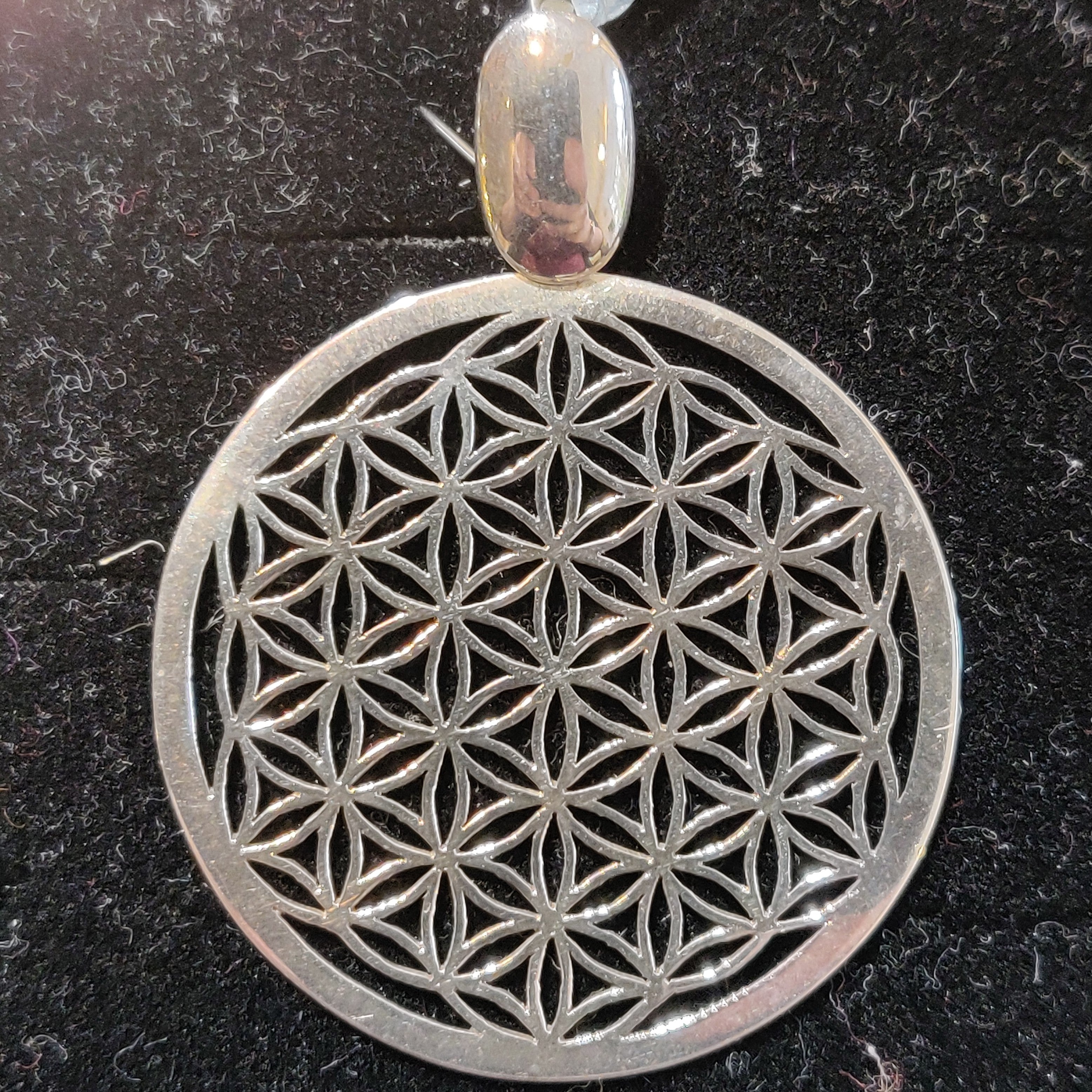Flower of life silver pendant deals
