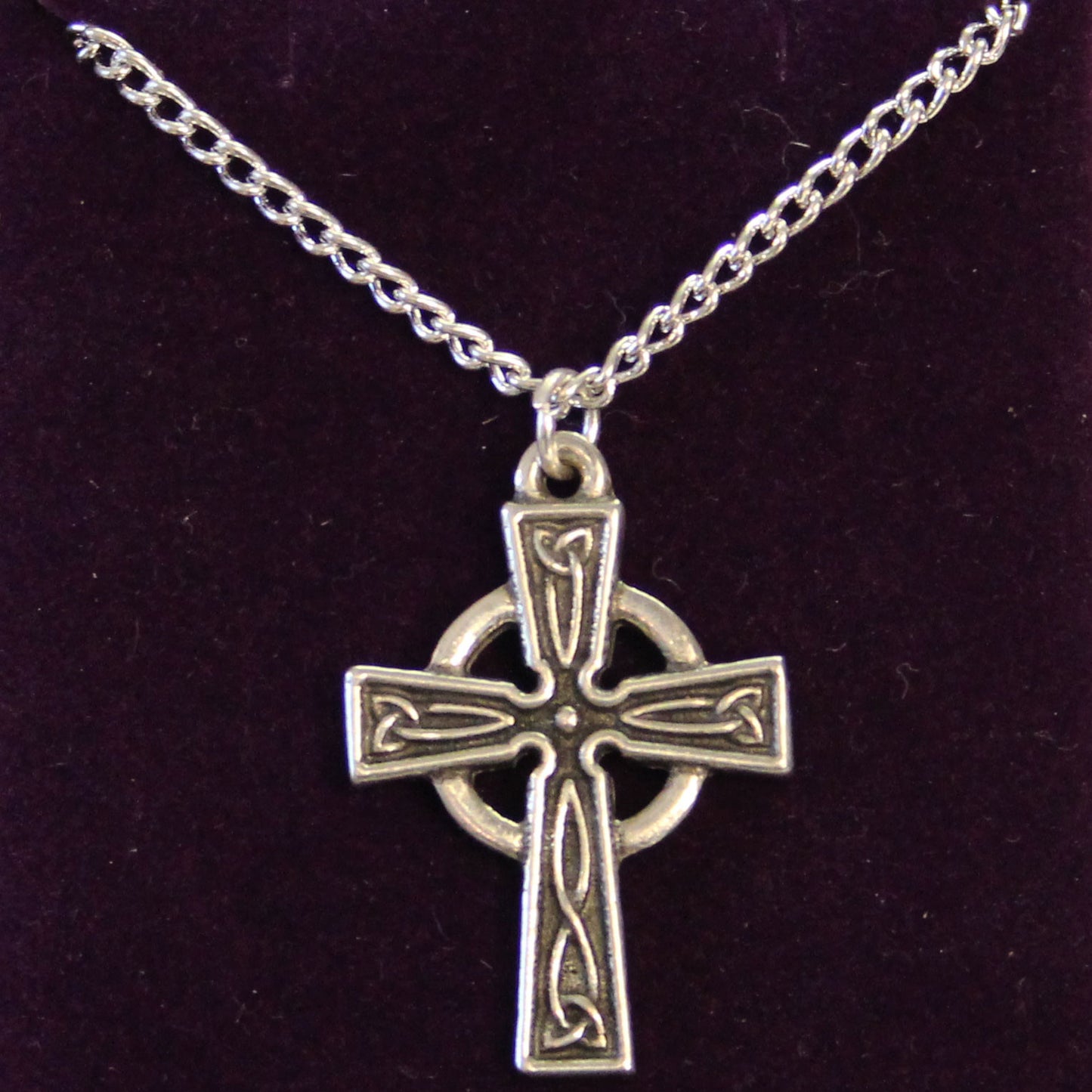 Pewter Celtic Cross Necklace (XN37)