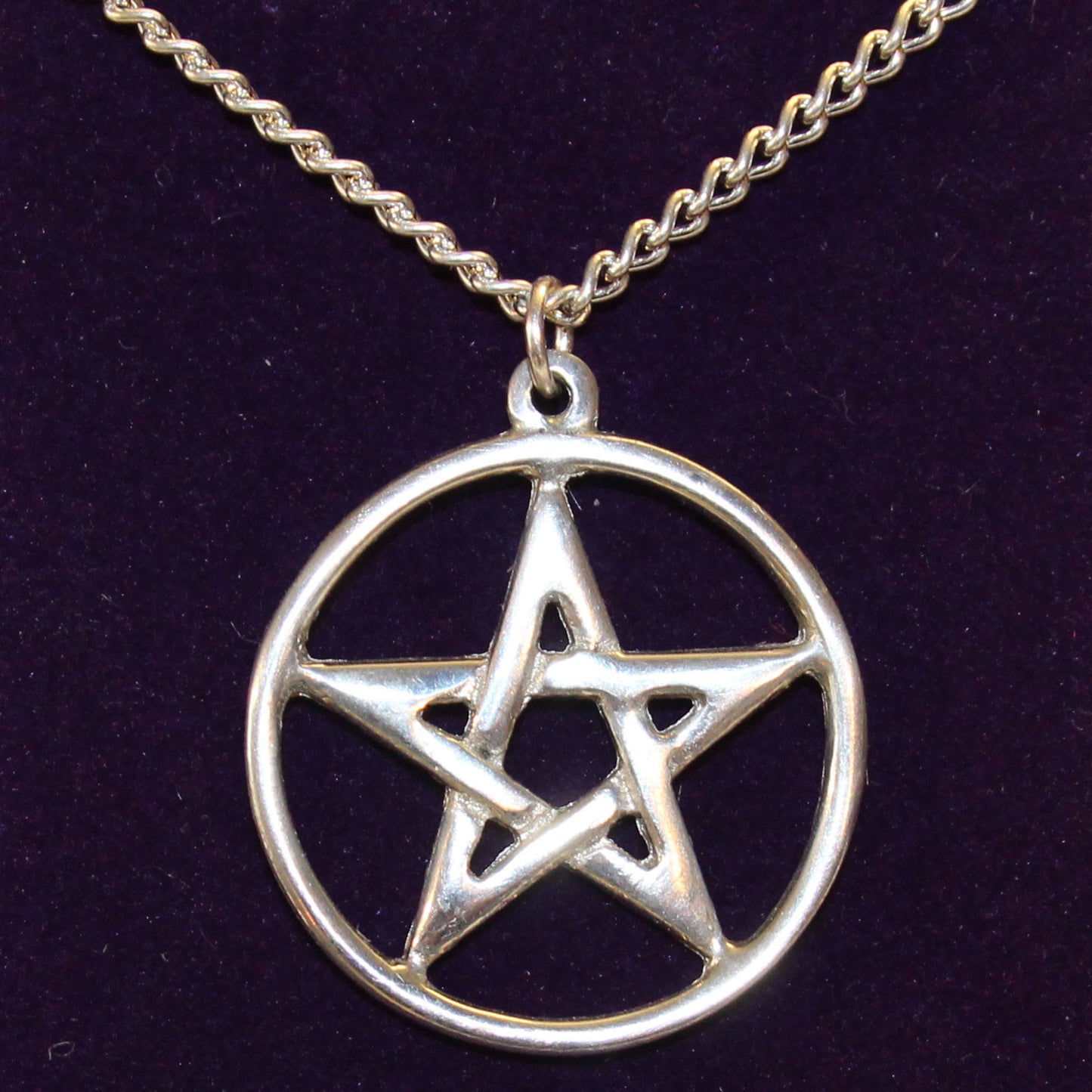 Pewter Pentacle Necklace (PN44)