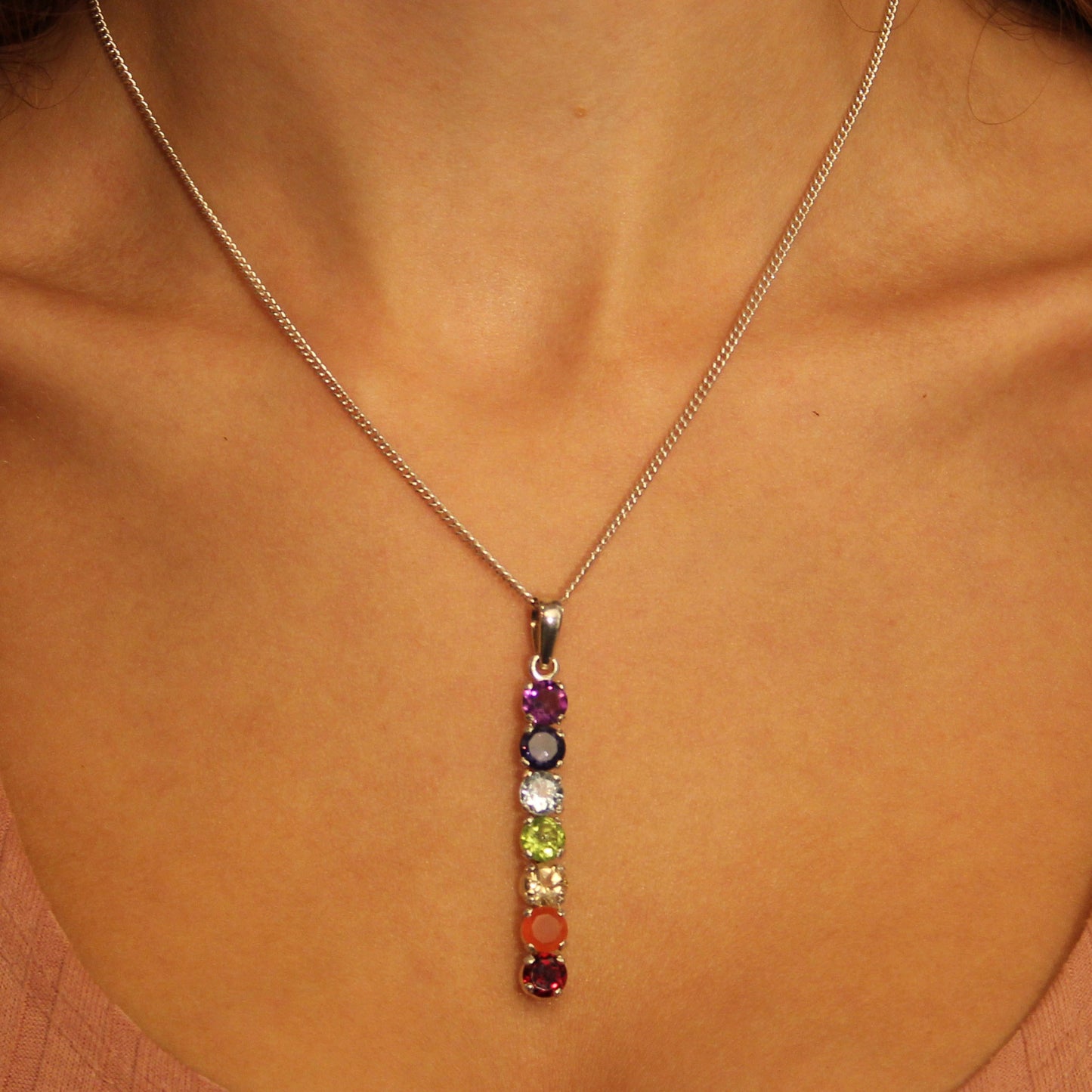 Silver Chakra pendant