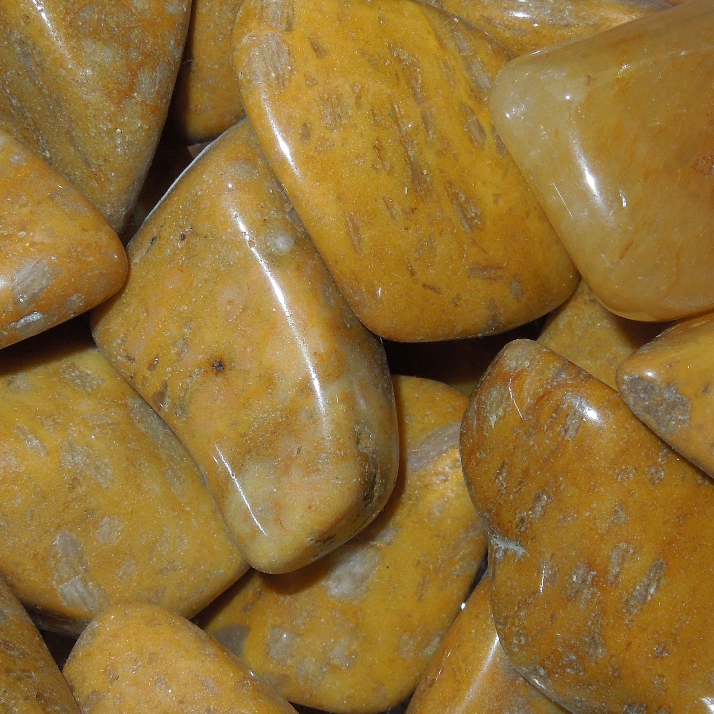 Yellow Jasper tumble stone