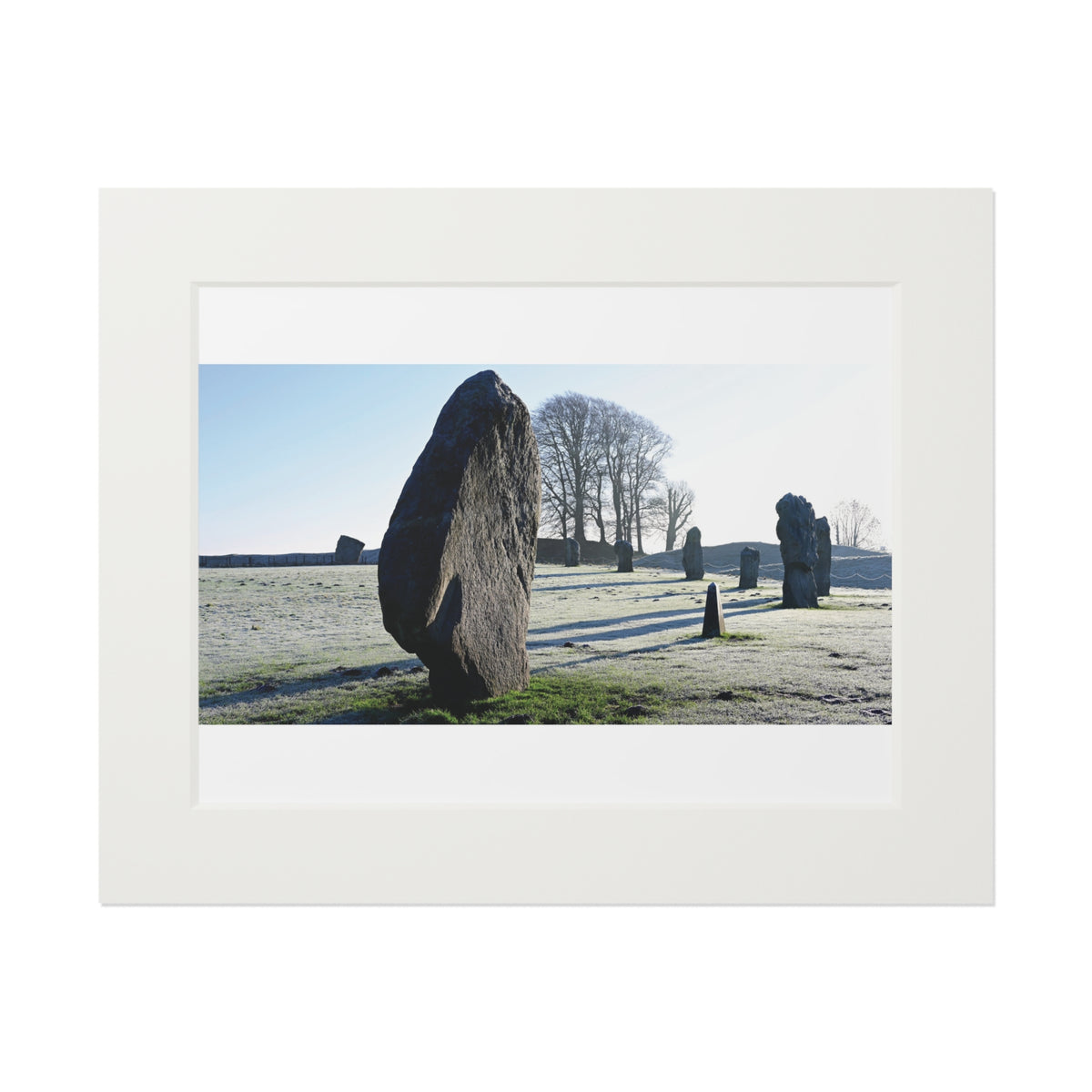 Frosty Avebury | Fine Art Print with Passepartout Paper Frame