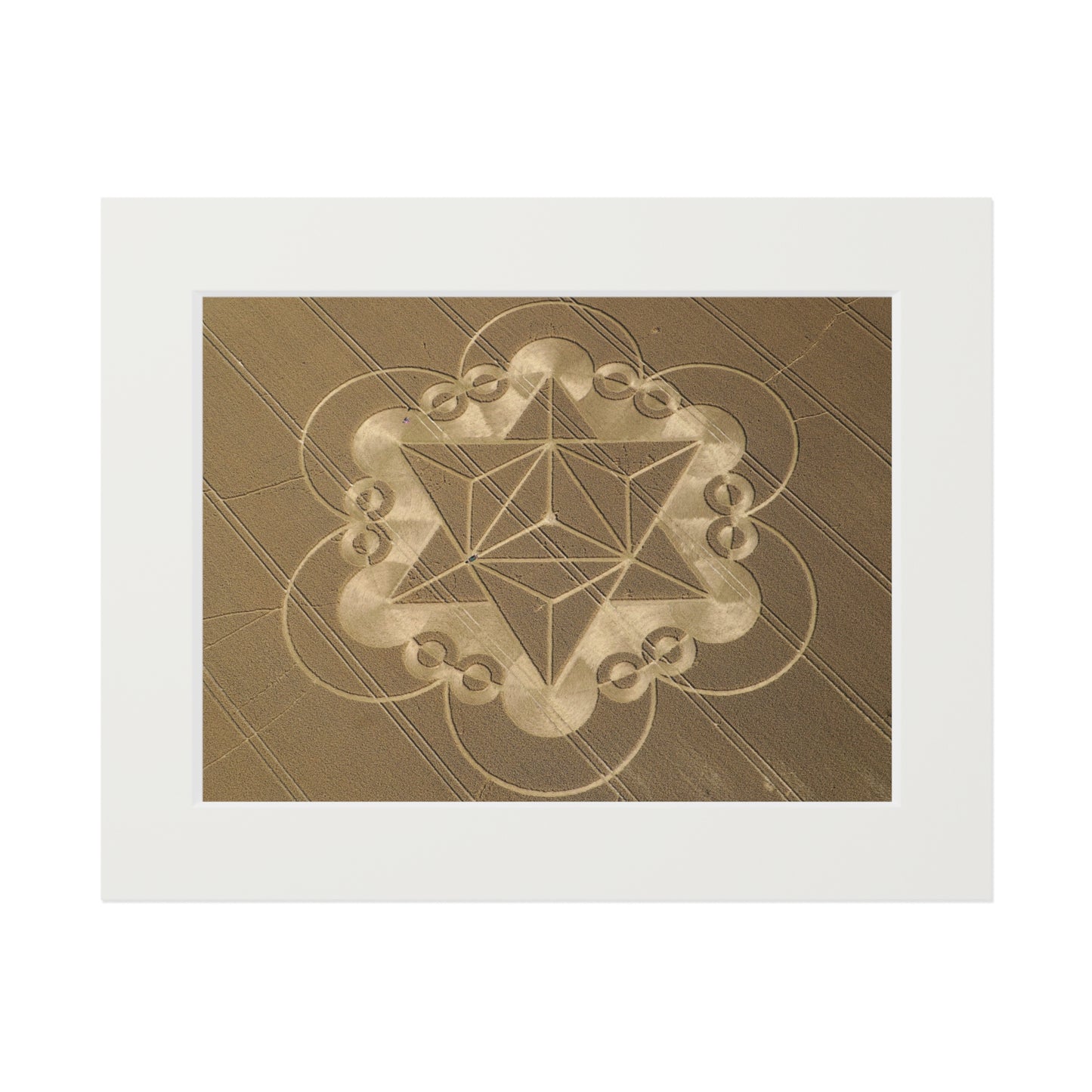 Clayhill Crop Circle - 2017 | Fine Art Print with Passepartout Paper Frame