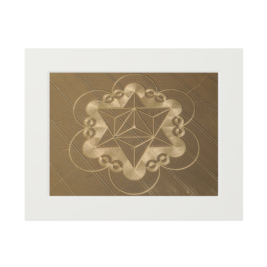 Clayhill Crop Circle - 2017 | Fine Art Print with Passepartout Paper Frame