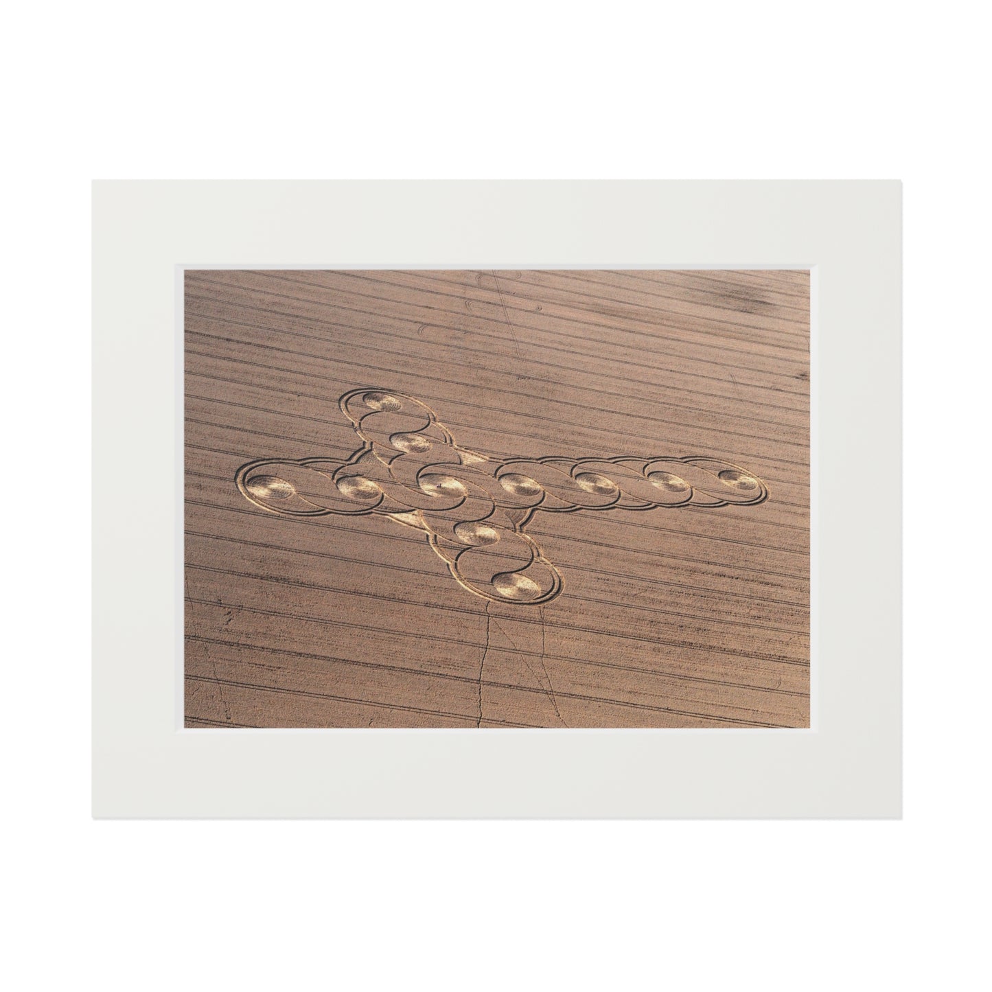 Etchilhampton Crop Circle  - 2008 | Fine Art Print with Passepartout Paper Frame