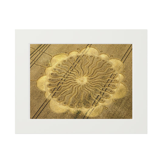 Waden Hill Crop Circle  - 2009 | Fine Art Print with Passepartout Paper Frame