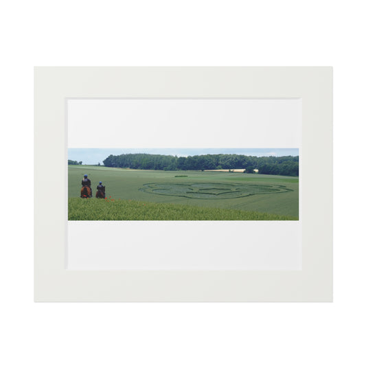 Waterloo, Belgium Crop Circle  - 2007 | Fine Art Print with Passepartout Paper Frame
