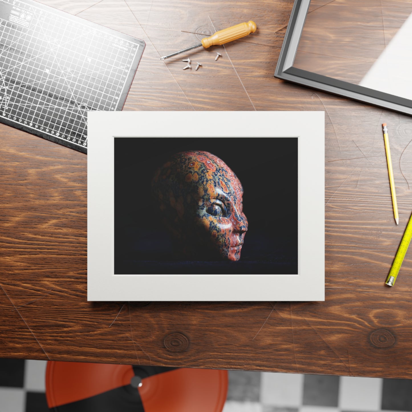 Leopard Jasper Star Faery -  Fine Art Print and Passepartout Paper Frame