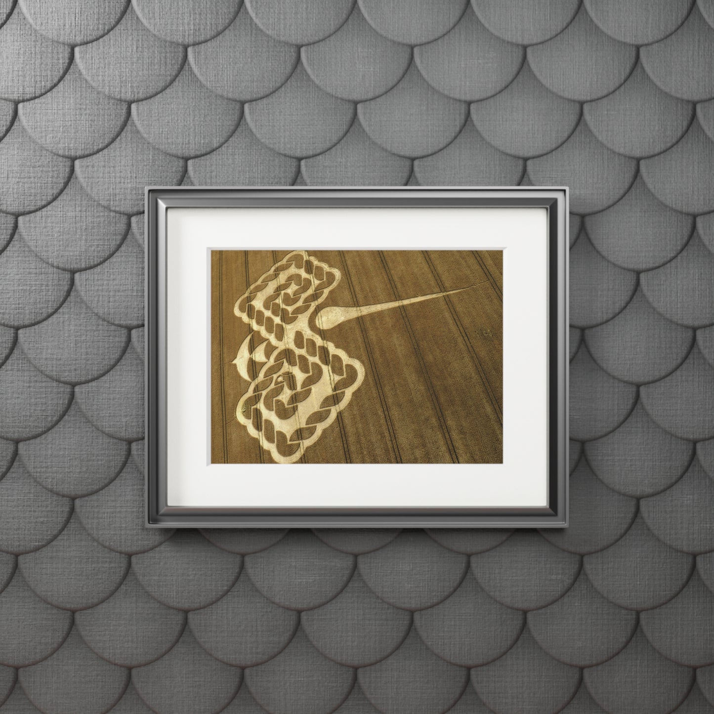 Beckhampton Crop Circle  - 2009 | Fine Art Print with Passepartout Paper Frame