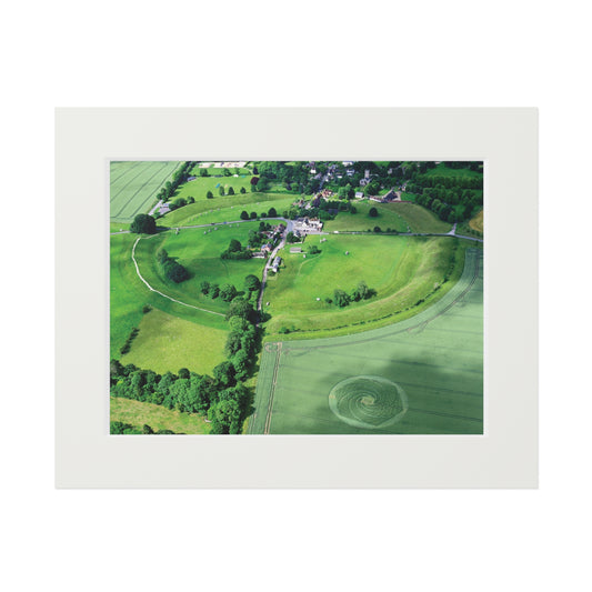 Avebury Crop Circle – 2021 | Fine Art Print with Passepartout Paper Frame