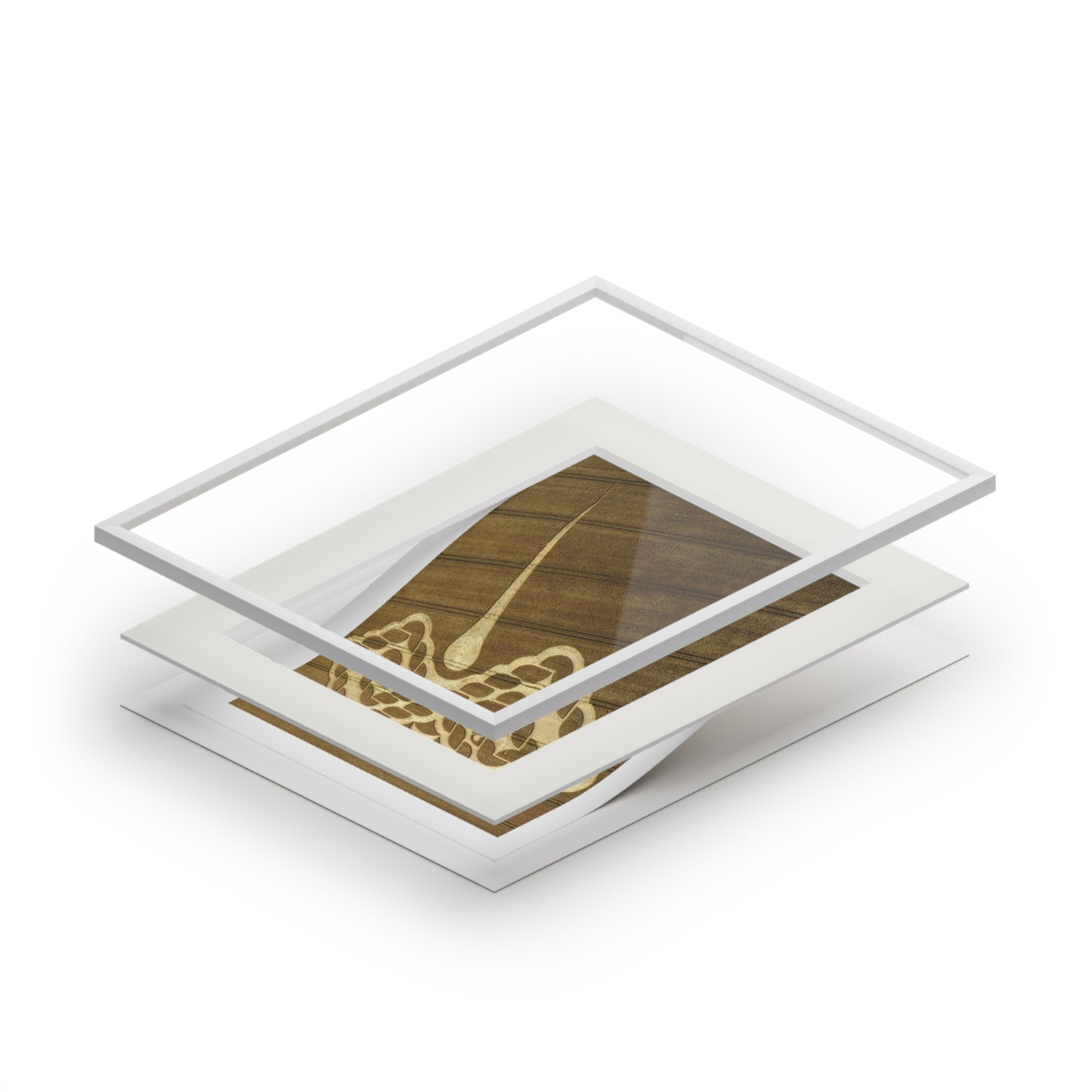 Beckhampton Crop Circle  - 2009 | Fine Art Print with Passepartout Paper Frame