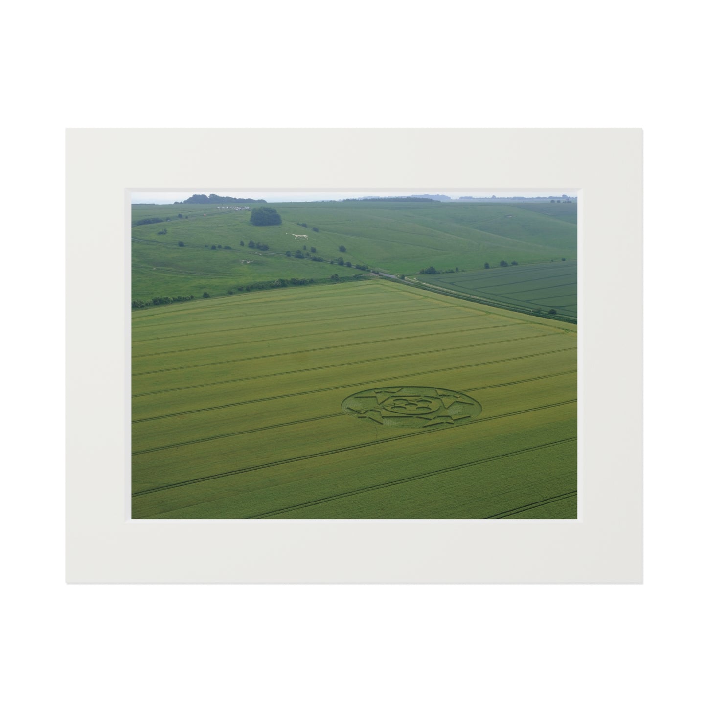Hackpen Hill, nr Broad Hinton, Wiltshire – 2018 | Fine Art Print with Passepartout Paper Frame