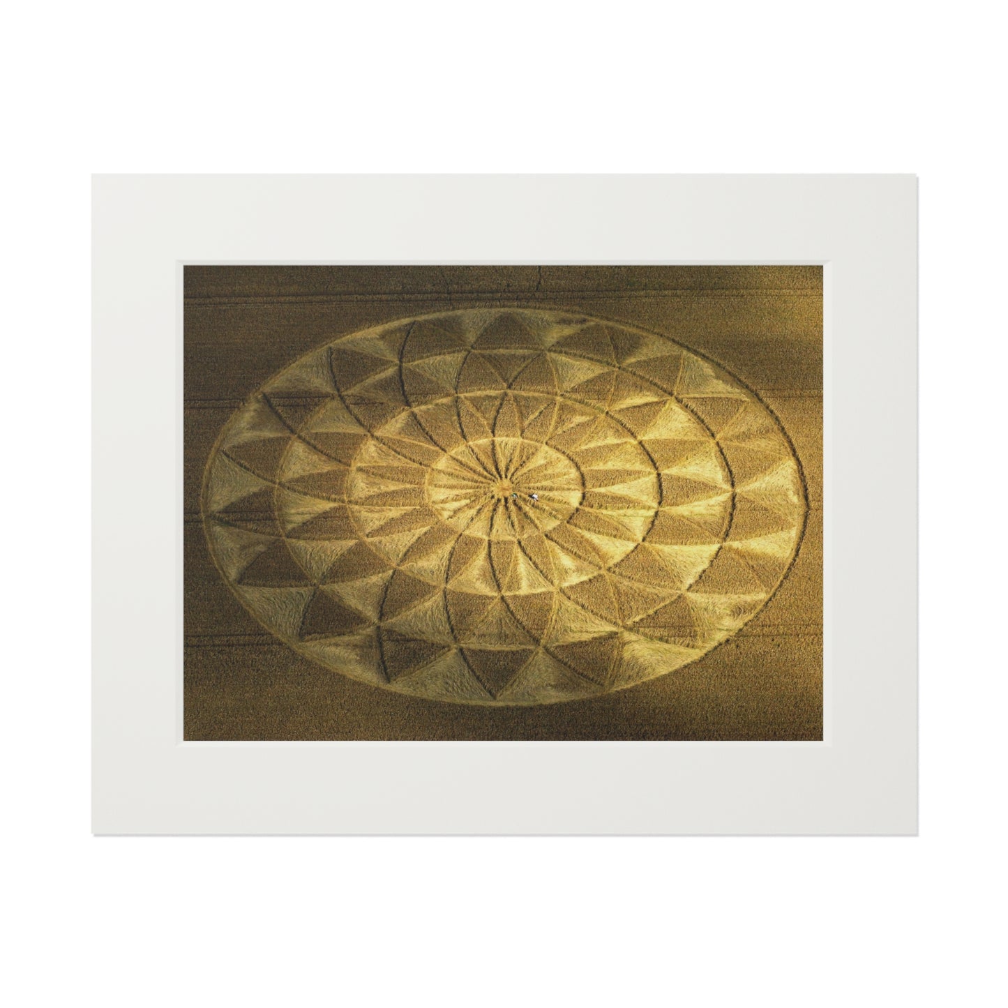 Martinsell Hill Crop Circle - 2007 | Fine Art Print with Passepartout Paper Frame