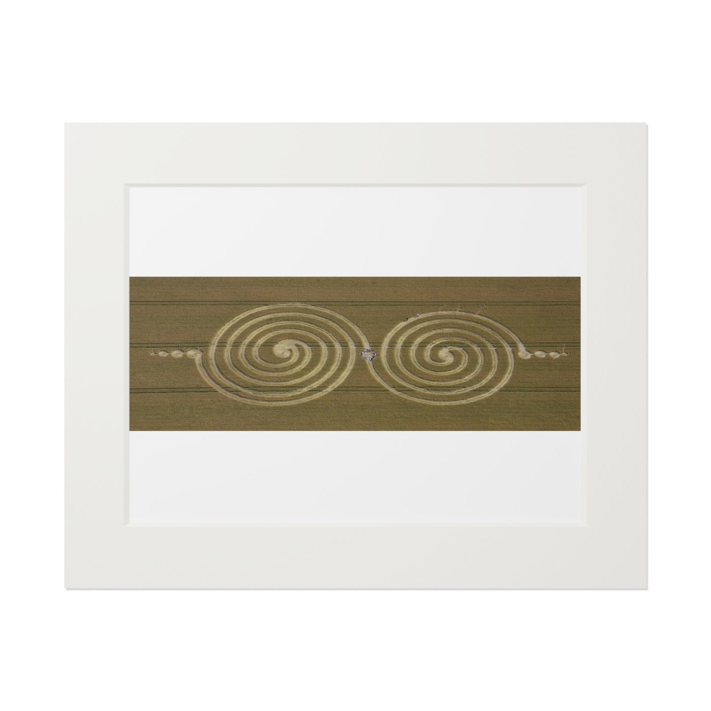 Windmill Hill Crop Circle  - 2011 | Fine Art Print with Passepartout Paper Frame
