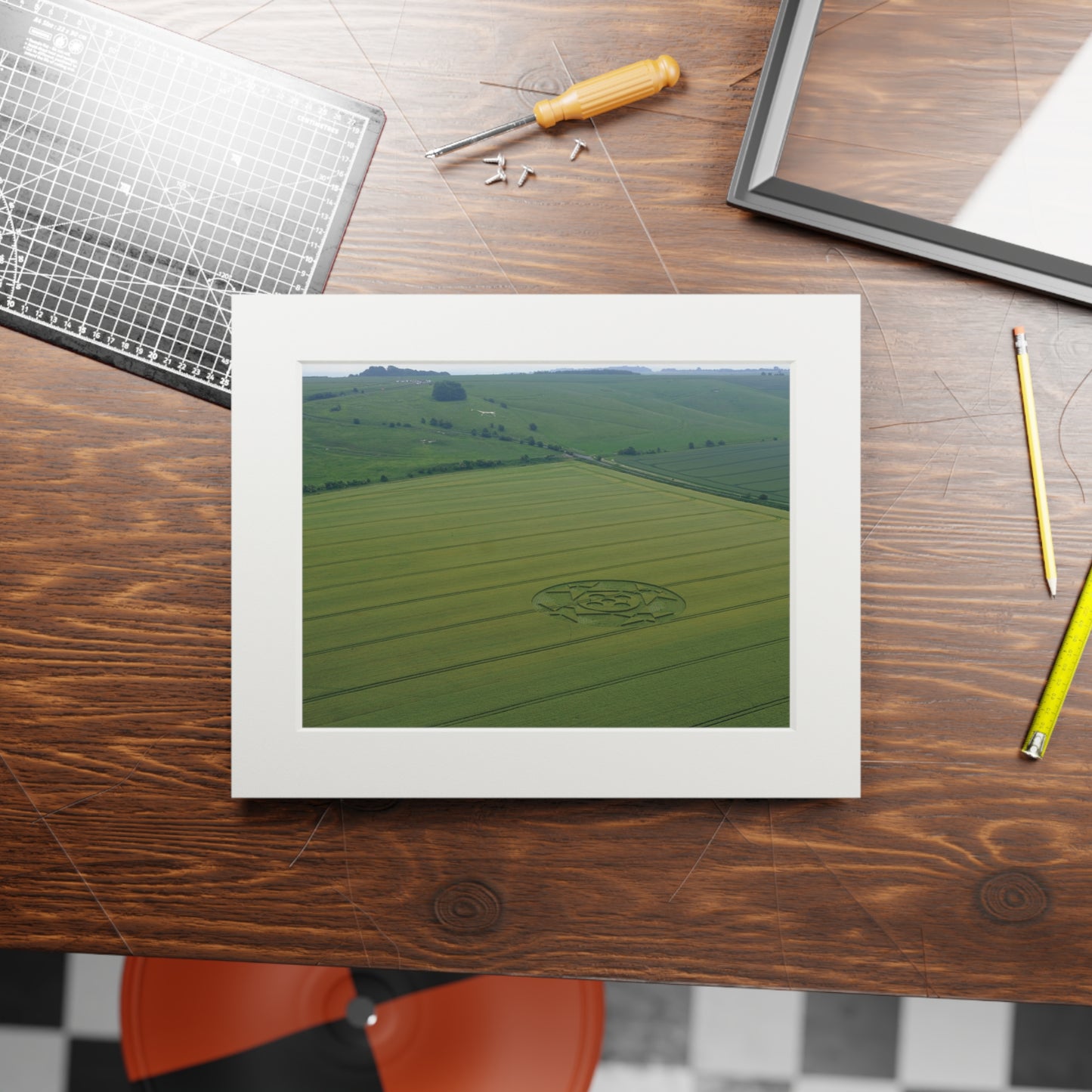 Hackpen Hill, nr Broad Hinton, Wiltshire – 2018 | Fine Art Print with Passepartout Paper Frame