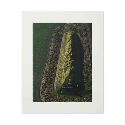 West Kennet Long Barrow | Fine Art Print with Passepartout Paper Frame