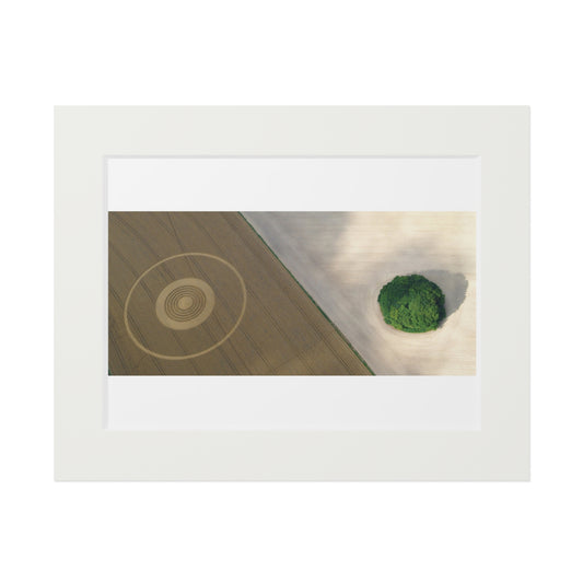 The Ridgeway Avebury Crop Circle, Wiltshire – 2005 | Fine Art Print with Passepartout Paper Frame