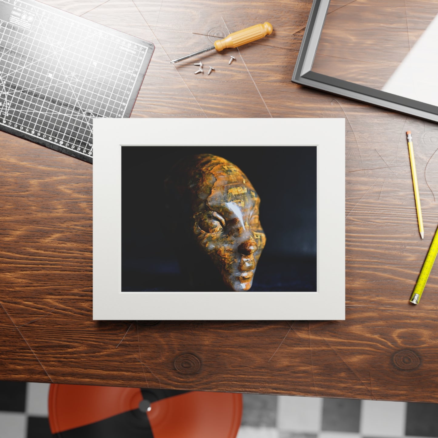 Tiger Eye Star Faery -  Fine Art Print and Passepartout Paper Frame