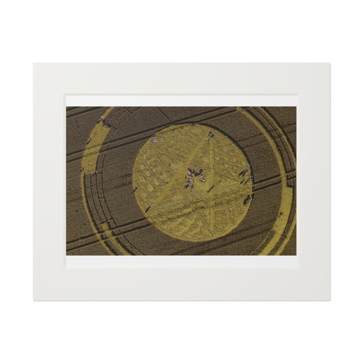 Cirencester Crop Circle - 2014 | Fine Art Print with Passepartout Paper Frame
