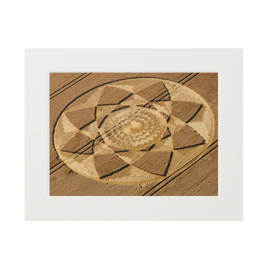 Hackpen Crop Circle  - 2018 | Fine Art Print with Passepartout Paper Frame
