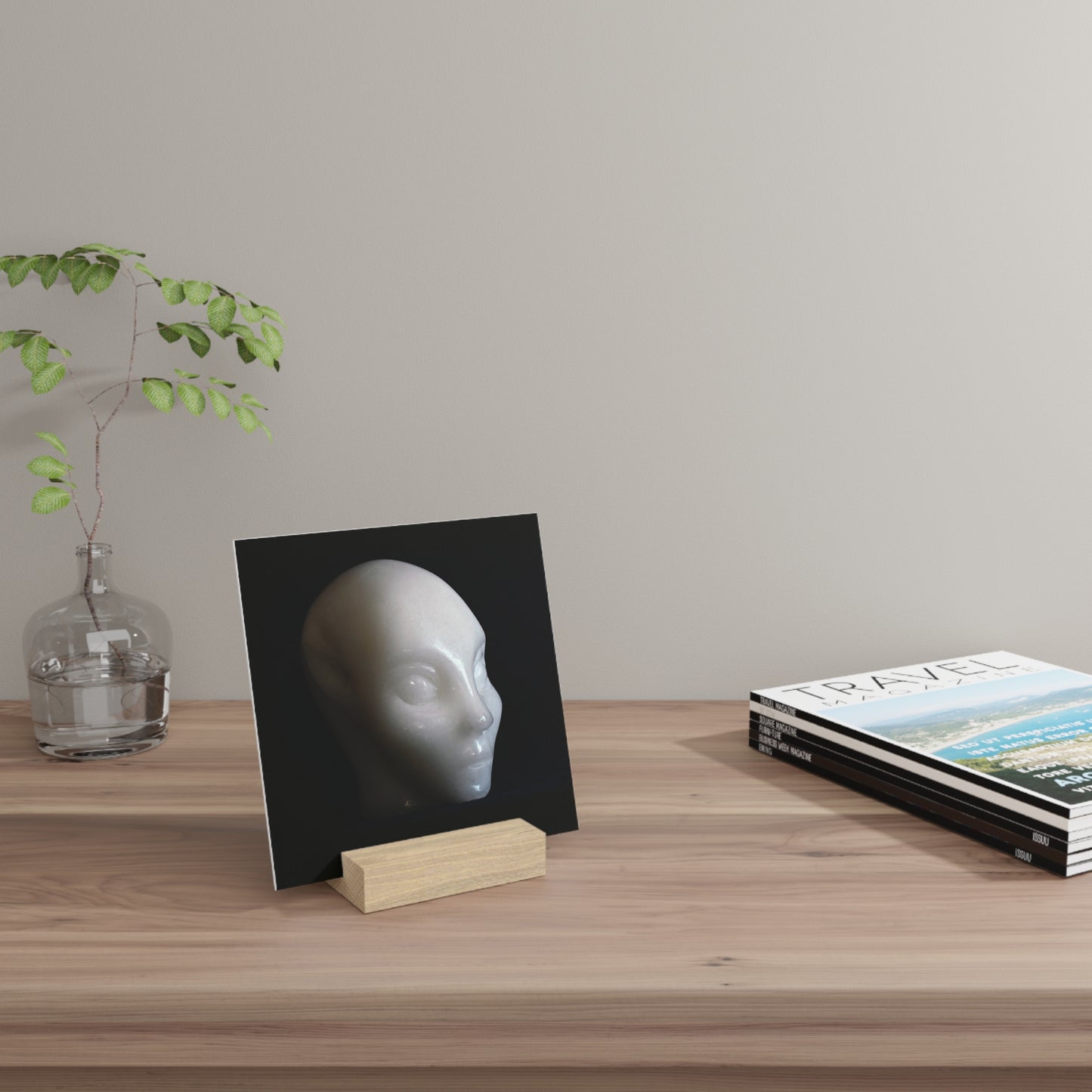 White Jade Star Faery - Print with Wooden Stand