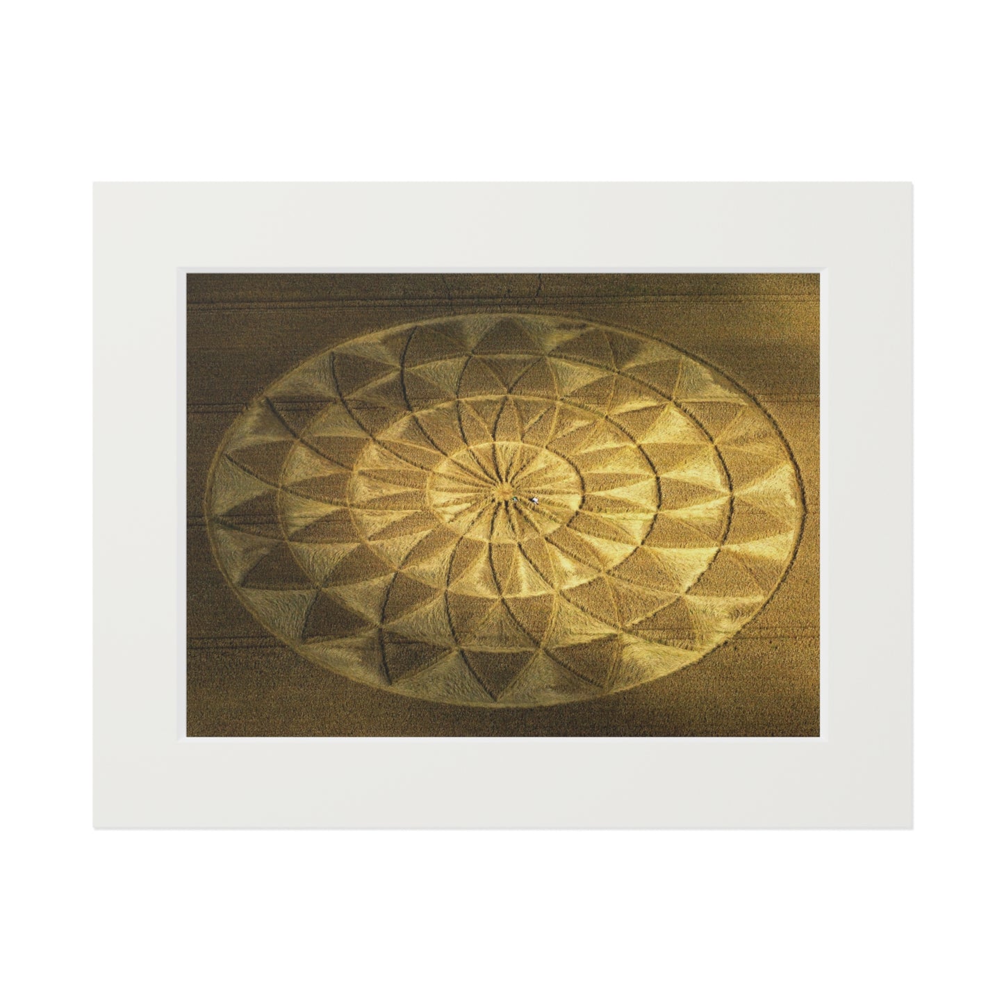 Martinsell Hill Crop Circle - 2007 | Fine Art Print with Passepartout Paper Frame