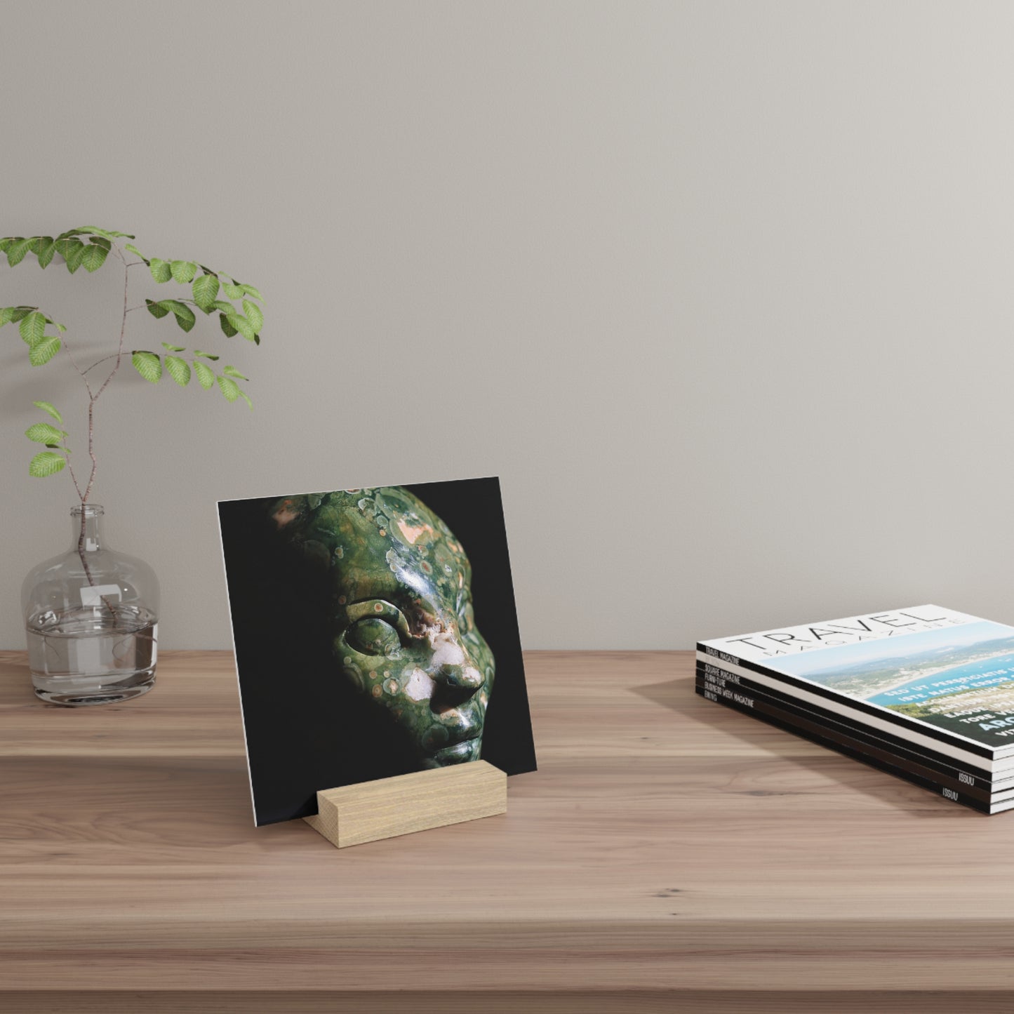 Rainforest Jasper Star Faery - Print with Wooden Stand