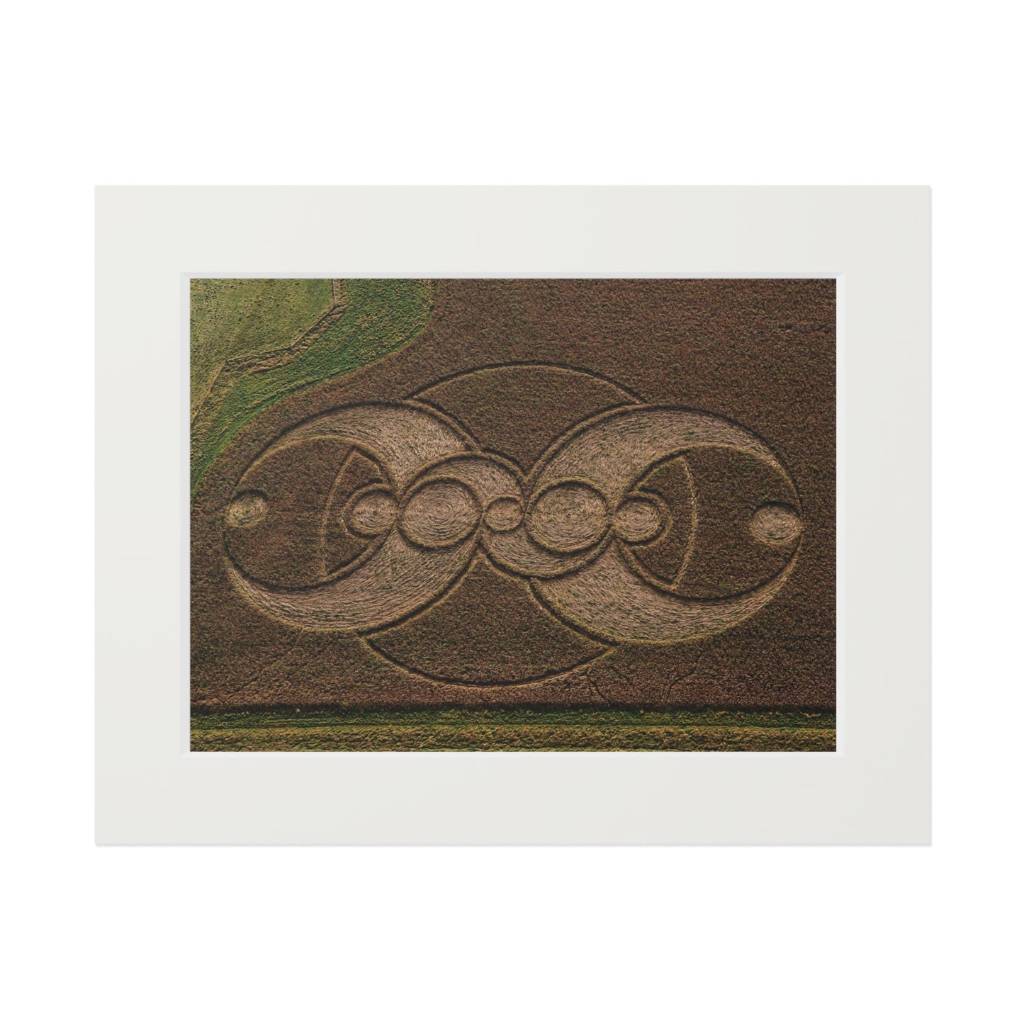 Windmill Hill Crop Circle  - 2012 | Fine Art Print with Passepartout Paper Frame