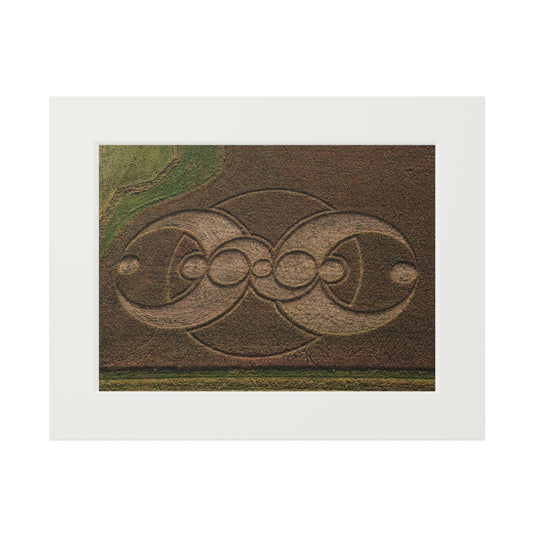 Windmill Hill Crop Circle  - 2012 | Fine Art Print with Passepartout Paper Frame