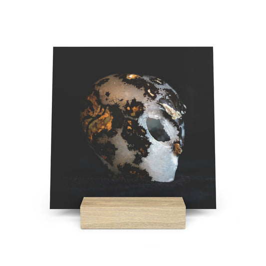Geode Alien - Print with Wooden Stand