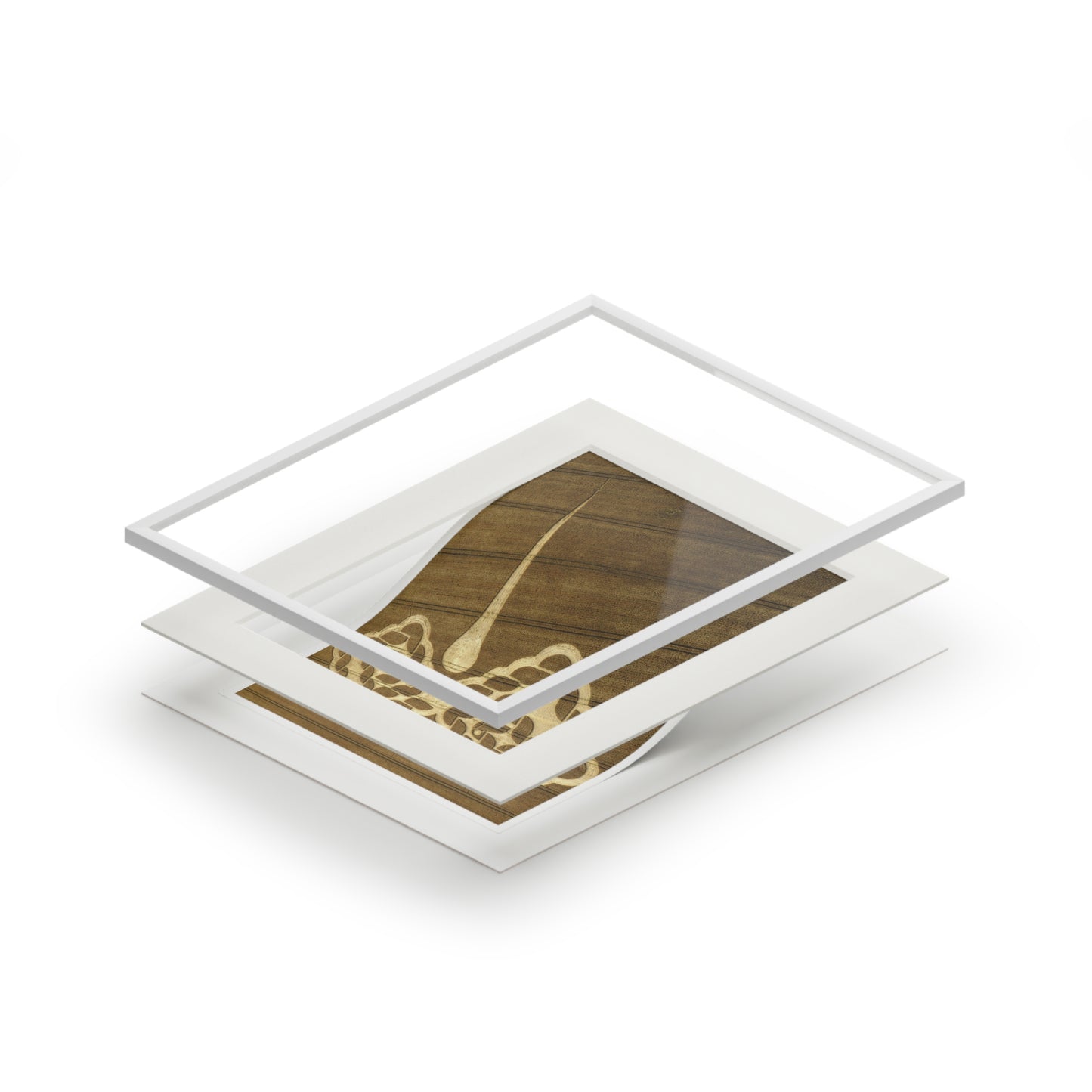 Beckhampton Crop Circle  - 2009 | Fine Art Print with Passepartout Paper Frame
