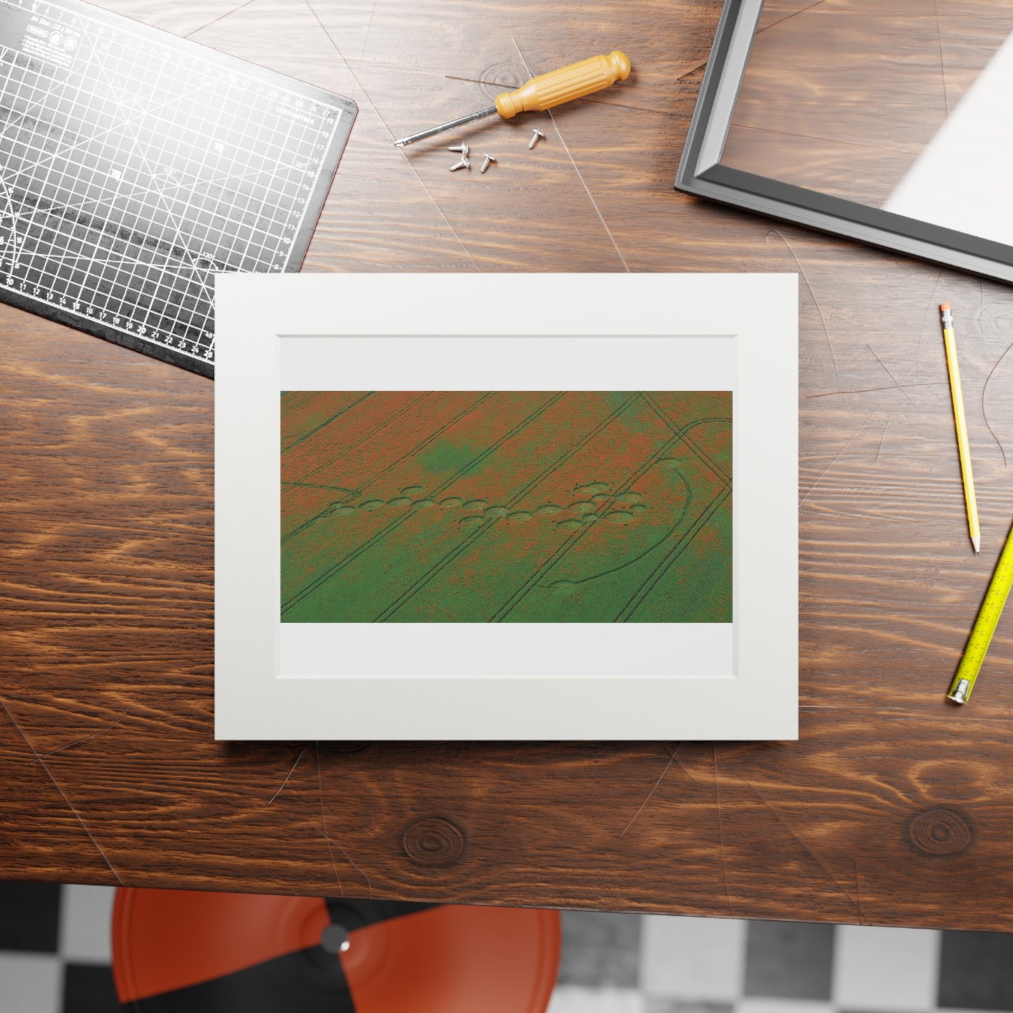 Rockley Crop Circle  - 2012 | Fine Art Print with Passepartout Paper Frame