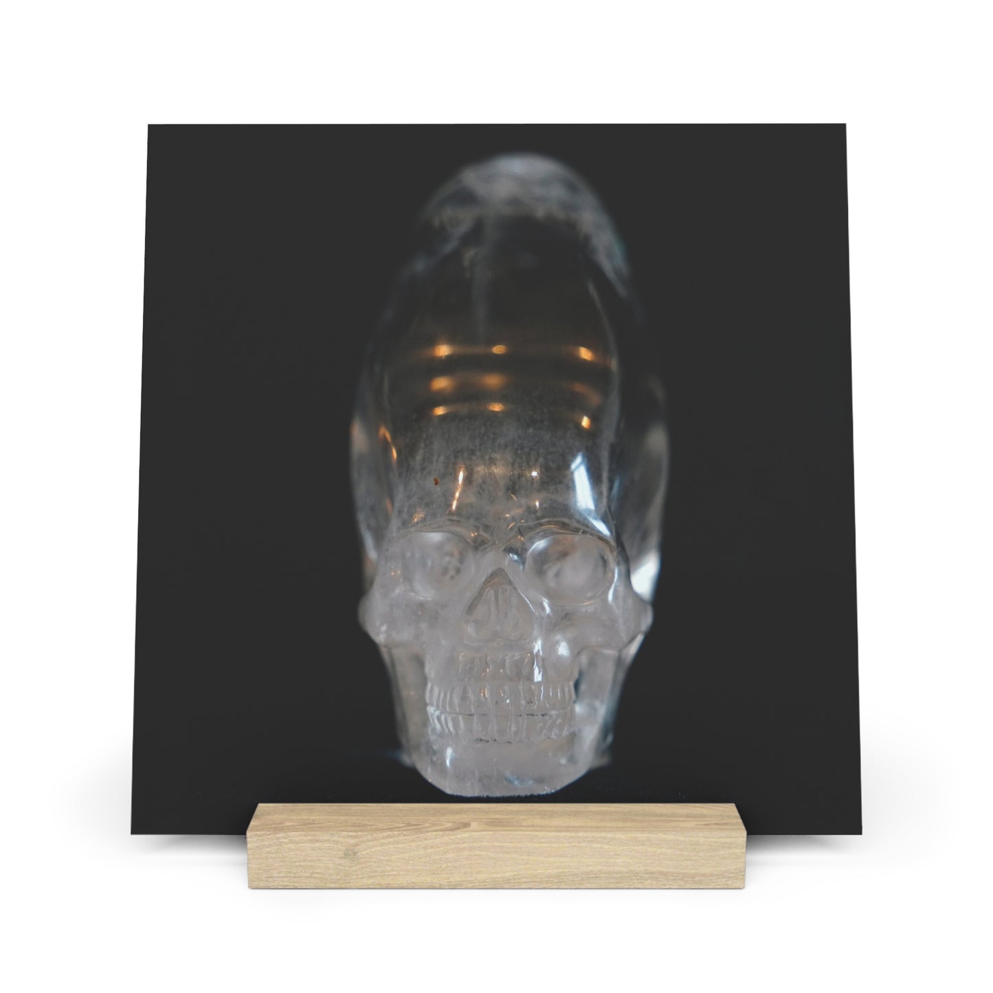 Elongated Skull - Print with Wooden Stand