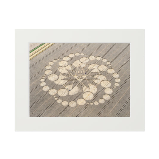 Avebury East Field Crop Circle - Wiltshire – 2008 | Fine Art Print with Passepartout Paper Frame