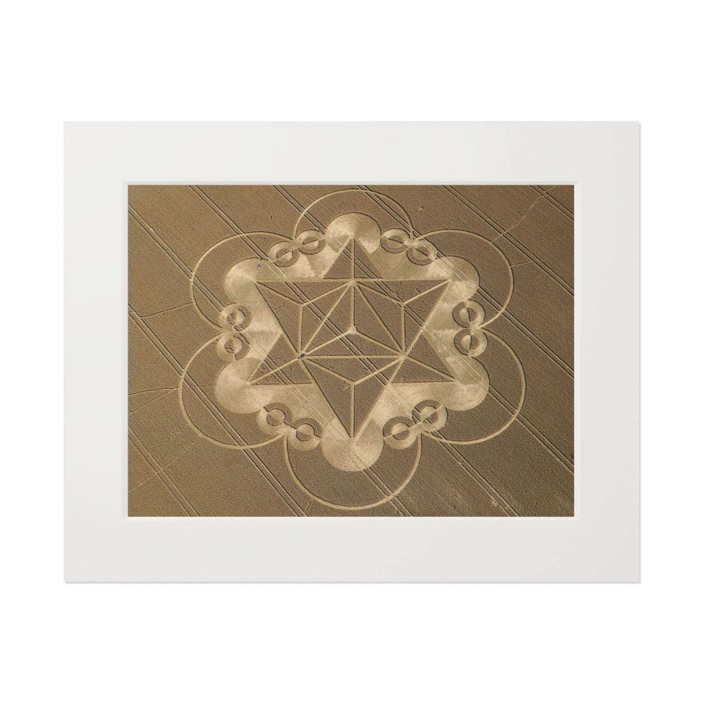 Clayhill Crop Circle - 2017 | Fine Art Print with Passepartout Paper Frame